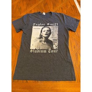 Taylor Swift Shirt Small Gray Reputation Tour Music Concert Tee Merch Stadium
